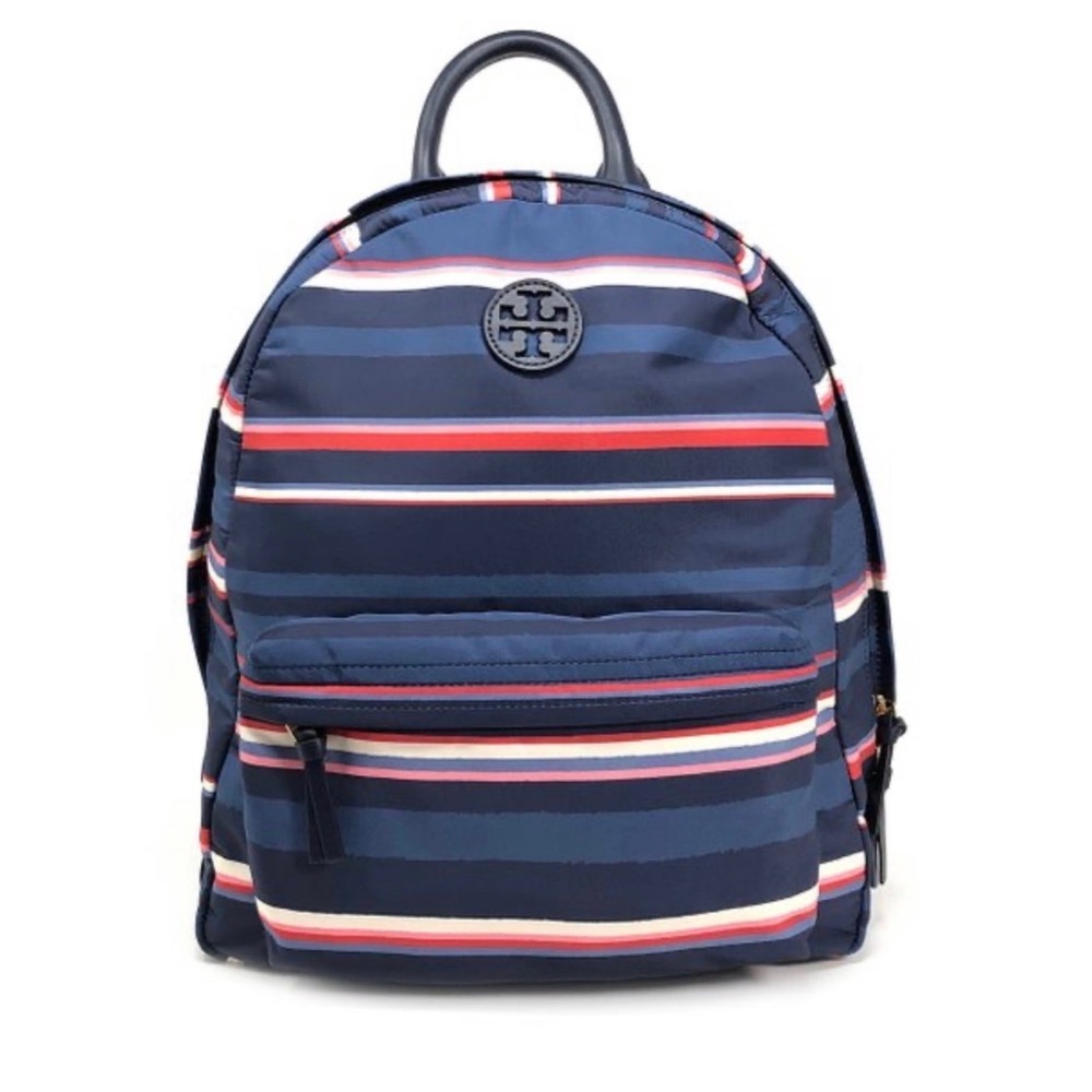 Tory‎ Burch | Navy Canyon Stripe Ella Nylon Backpack NWOT